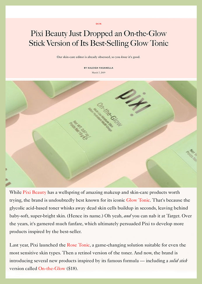 Allure: Pixi Beauty Just Dropped an On-the-Glow Stick Version of Its Best-Selling Glow Tonic