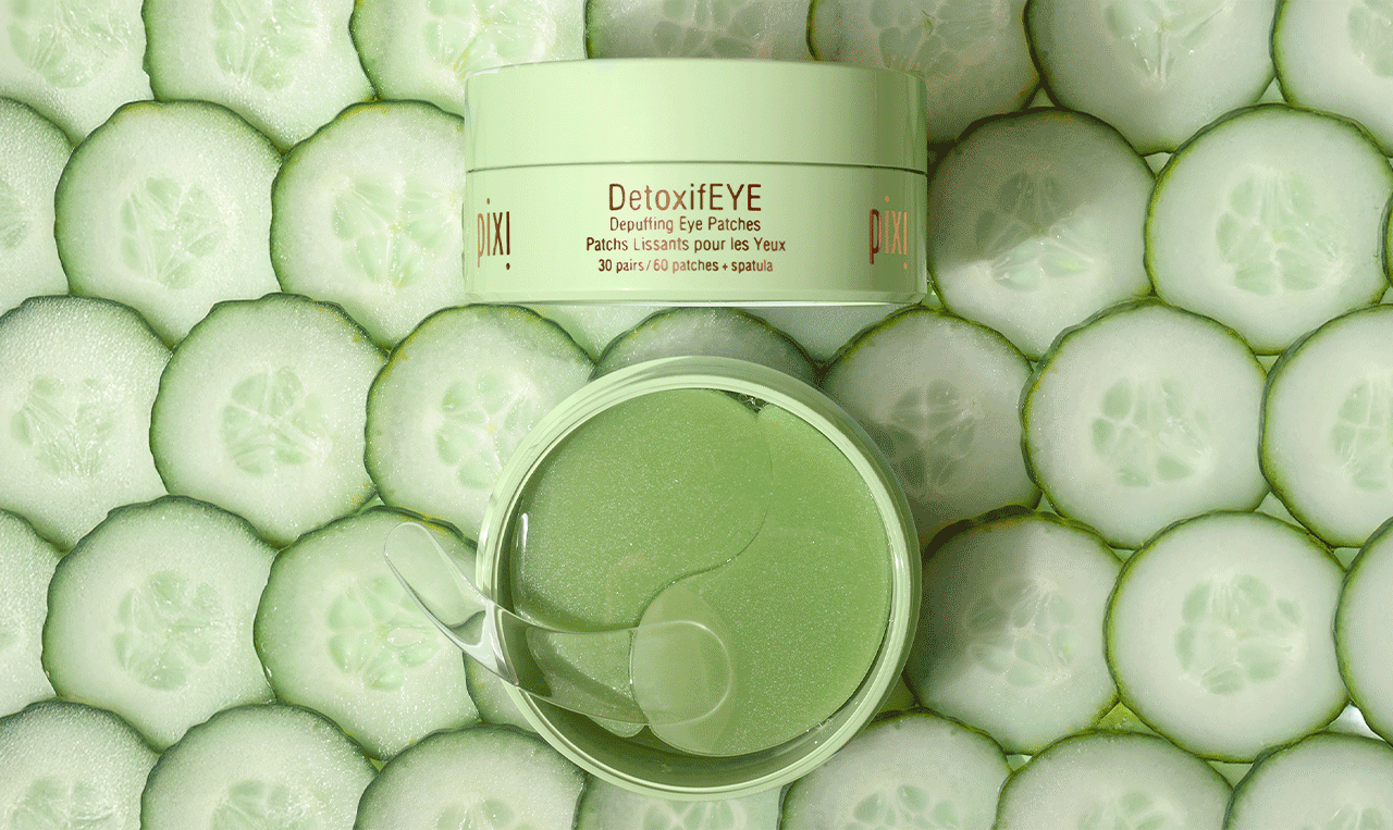 Eye Patch Best Sellers featuring DetoxifEYE, BeautifEYE and NutrifEYE on ingredient backgrounds