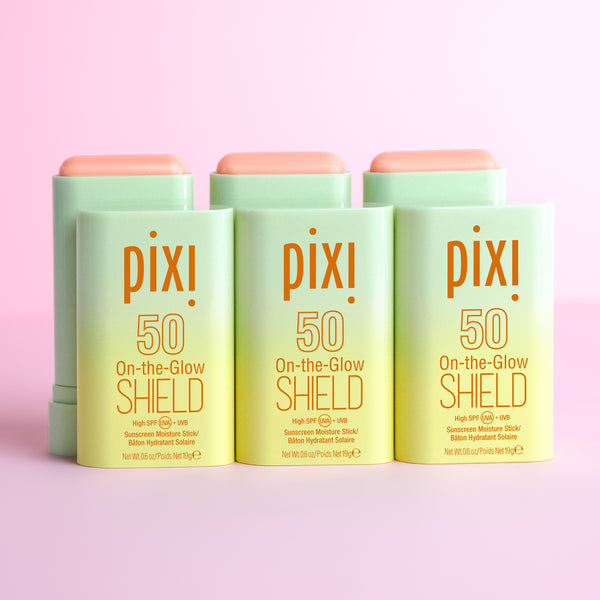 Pixie Sunscreen On-the-Glow SHIELD 50 High SPF UVA + UVB Trio - Sunscreen Moisture ...
