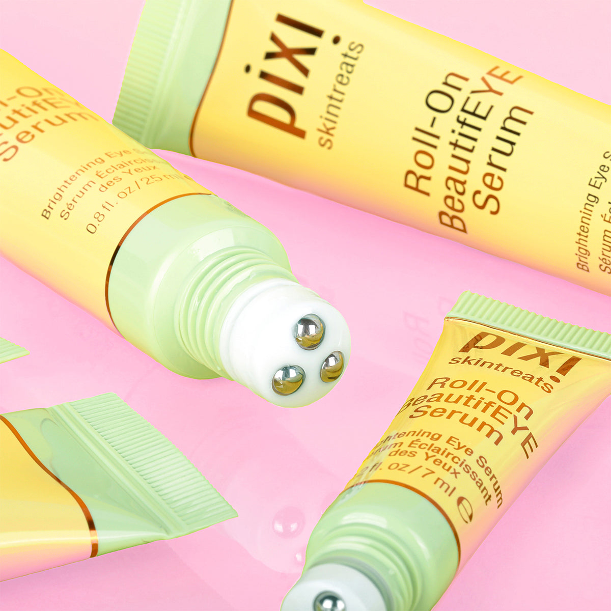 Roll-On BeautifEYE Serum close up of rollerball feature.